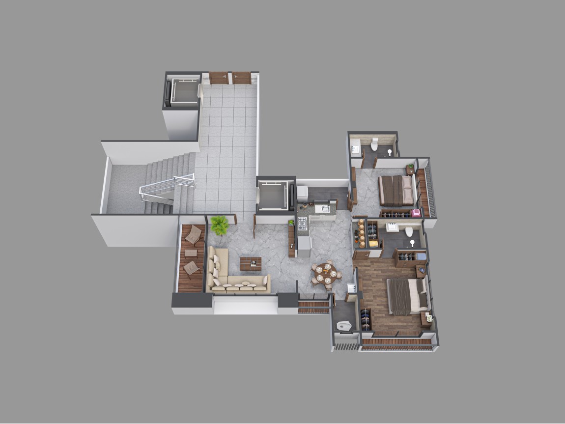 BLUE STAR 2BHK LAYOT PLAN